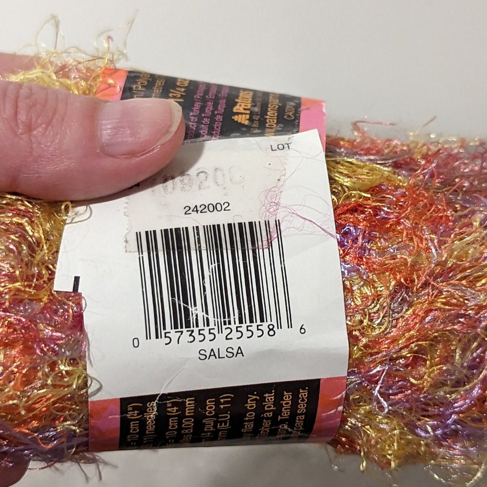 YARN Novelty Furry Fuzzy Soft Paton Cha Cha Salsa DISCONTINUED - Picture 2 of 3